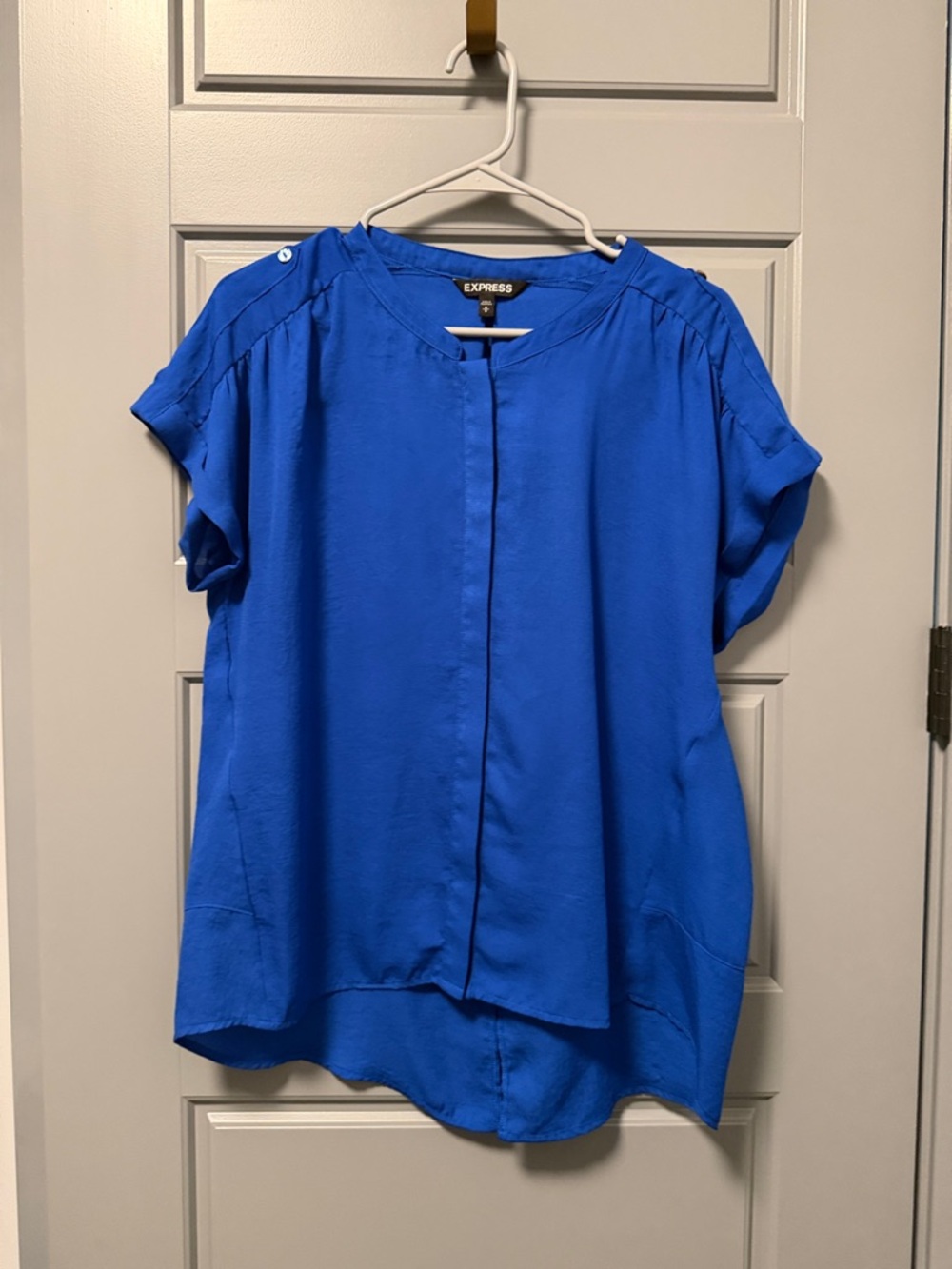 Express Short Sleeve Blouse in Cobalt Blue